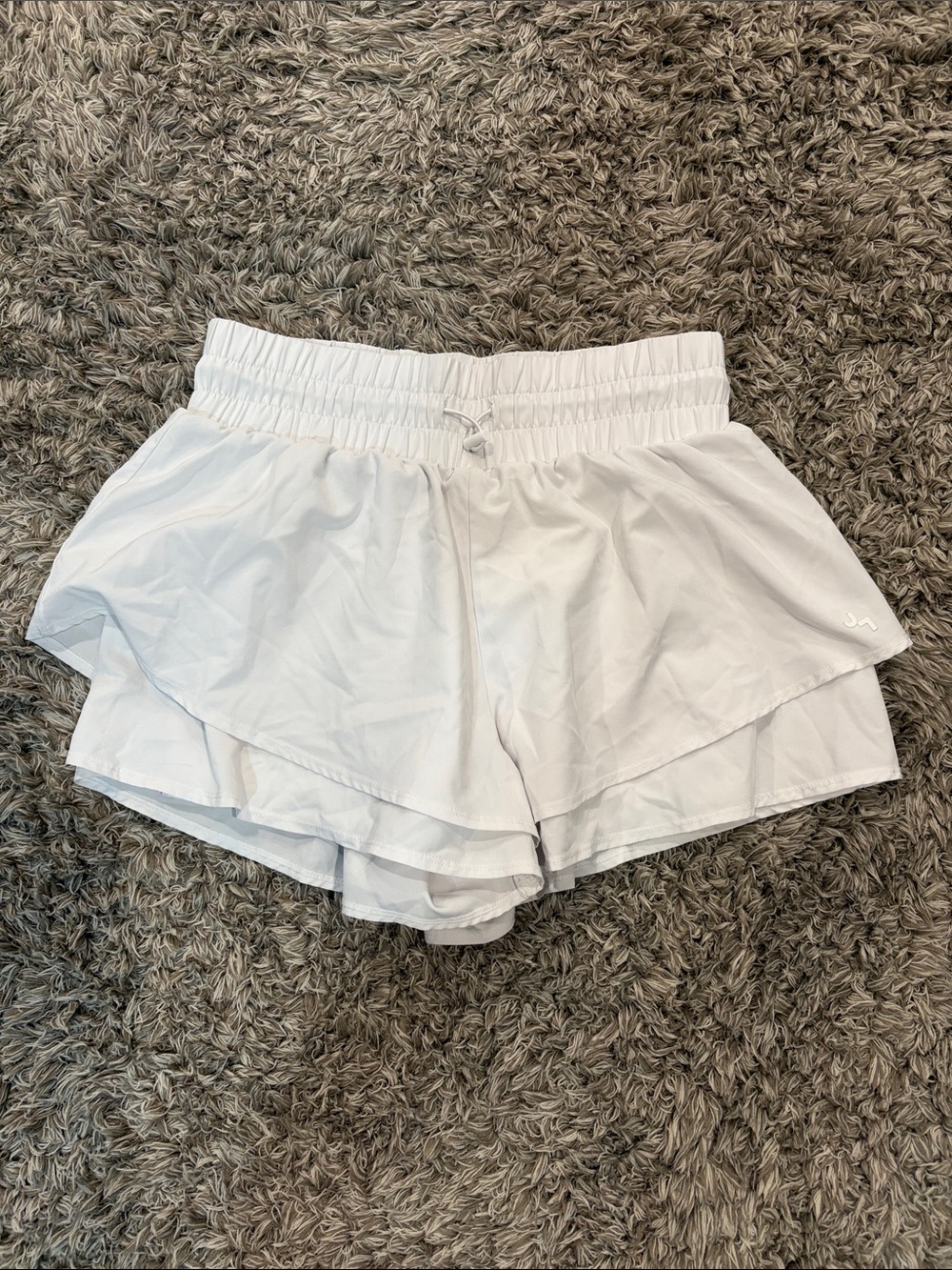 JoyLab White Layered Athletic Shorts with Elastic Waist